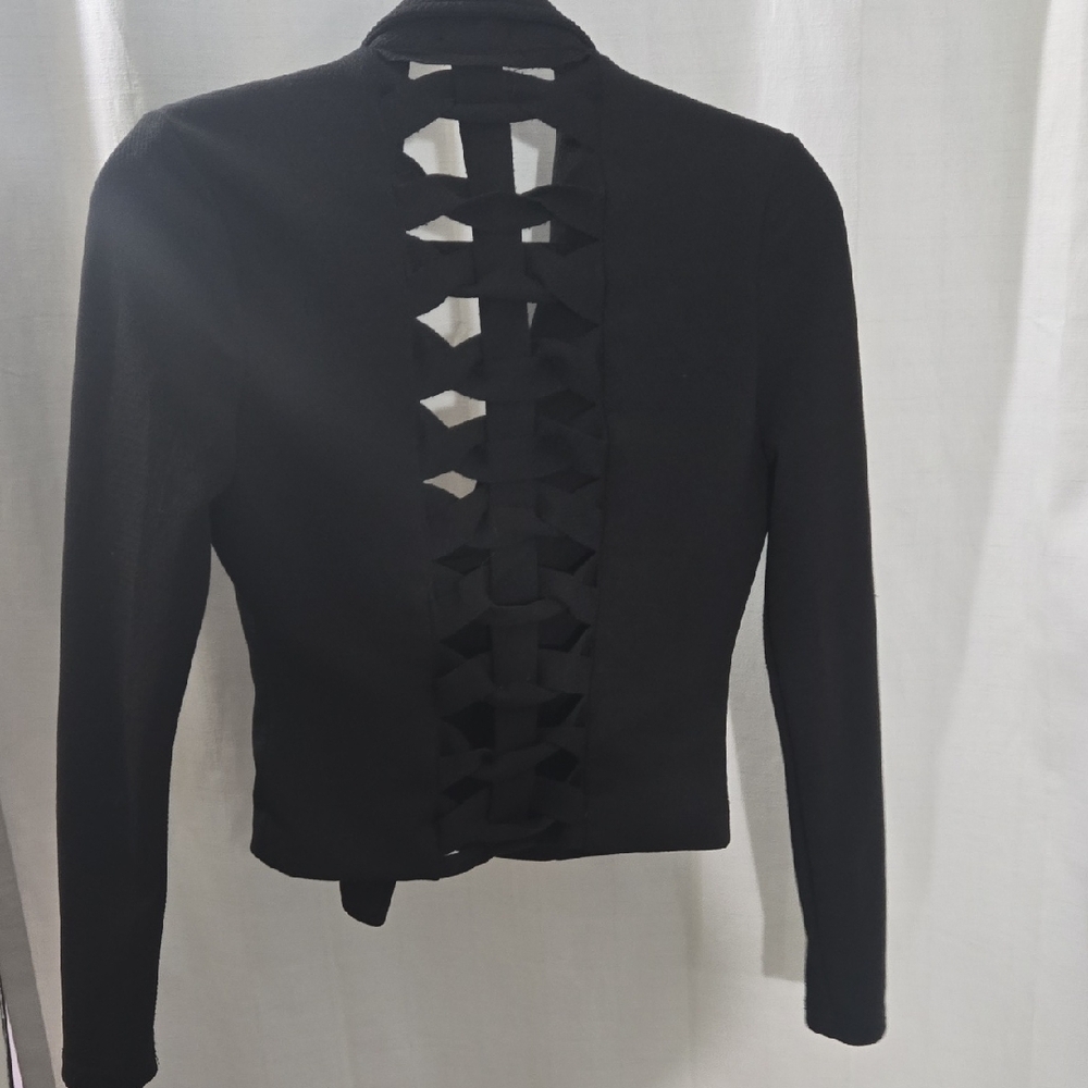 Women’s Slim Black  Jacket with Gold Hardware - Picture 7 of 11